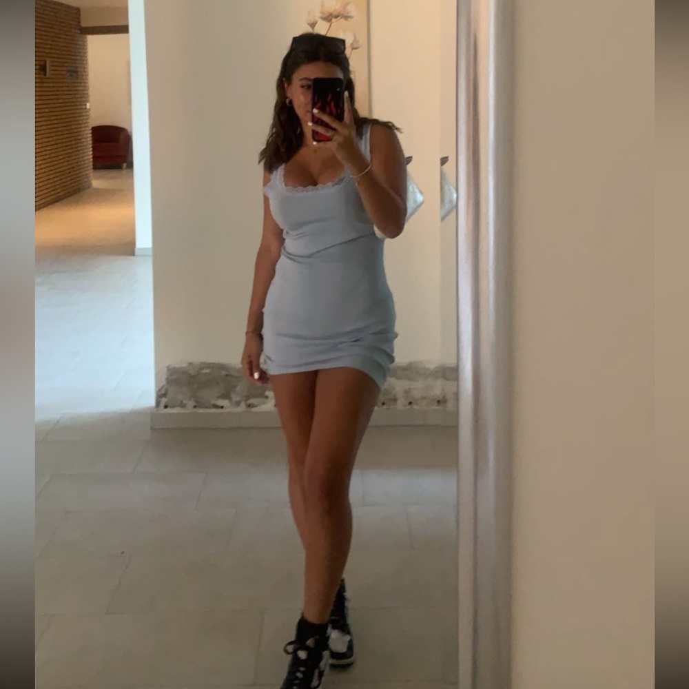 Light blue cute mini dress. Size small womens
